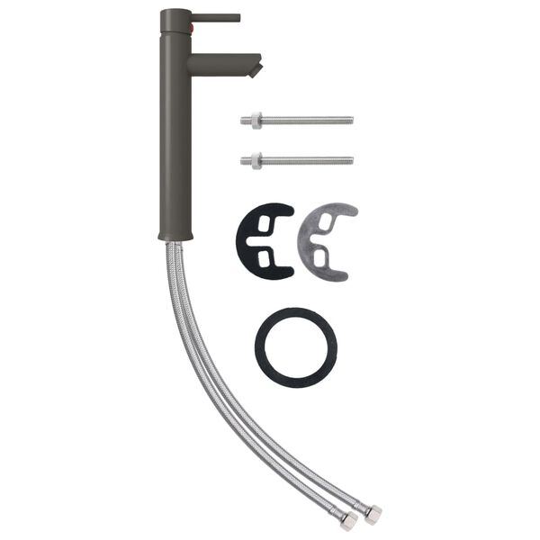 vidaXL Baterie mixer de baie, gri, 12x30 cm