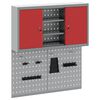 vidaXL Set dulap de unelte 3 buc. Roșu Oțel vopsit electrostatic