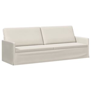 vidaXL Sofă cu 3 locuri Crem 220 x 81 x 82 cm Catifea