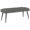 vidaXL Bancă cu butoane capitonate Gri &icirc;nchis 110 x 40 x 46 cm Catifea