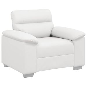 vidaXL Canapea fotoliu alb 100x81x84 cm piele ecologică