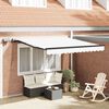 vidaXL Cortina Retractabilă Manual Alb 350 x 250 cm țesătură