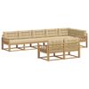 vidaXL Set de canapele de exterior cu pernă 6 pcs Alb și Bej Poliester