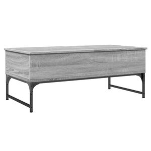 vidaXL Măsuță de cafea, gri sonoma, 100x50x40 cm, lemn prelucrat/metal