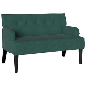 vidaXL Bancă Chesterfield Verde &icirc;nchis 112 x 65,5 x 75 cm Catifea