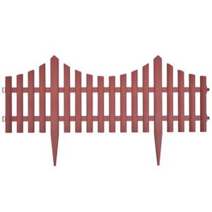 vidaXL Gard despărțitor de peluză, 17 buc., maro, 10 m