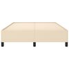 vidaXL Cadru de pat fără saltea, crem, 140x190 cm, textil