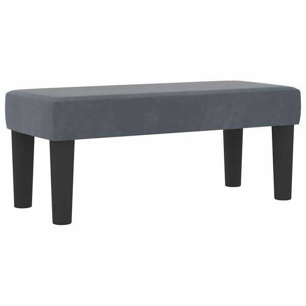 vidaXL Pat cu arcuri cu saltea Gri &icirc;nchis 80 x 200 cm Catifea