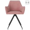 vidaXL Scaune de sufragerie, 2 buc., roz, catifea
