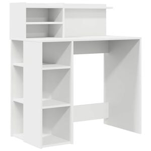 vidaXL Birou Alb Lemn prelucrat 90 x 48 x 101,5 cm