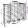 vidaXL Coșuri gabion arcuite 4 buc, 200x30x140/160cm, fier galvanizat