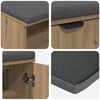 vidaXL Bancă pentru hol cu pernă Stejar Artizanal 100 x 38 x 46 cm