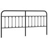 vidaXL Tăblie de pat de schimb metalică, negru, 200 cm