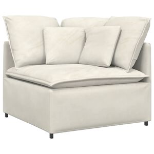 vidaXL Modul de colț pentru canapea modulară cu perne, crem, 100 cm