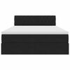 vidaXL Pat cu storage cu saltea Negru 140 x 190 cm Catifea