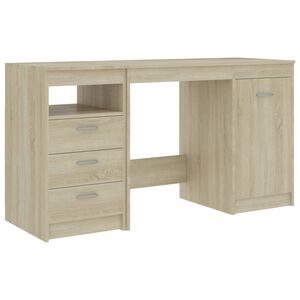 vidaXL Birou, stejar Sonoma, 140 x 50 x 76 cm, lemn prelucrat