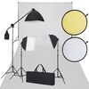 Set Studio: Fundal alb 3 Becuri Lumina zilei şi Reflector