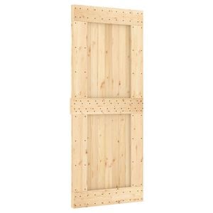 vidaXL Ușă glisantă NARVIK Natural și Negru 85 x 210 cm (213,5 cm)