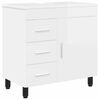 vidaXL Unitate Vanity pentru Baie Alb foarte lucios 60 x 35 x 60 cm