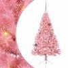 vidaXL Pom de Crăciun artificial pre-iluminat Roz 150 cm PVC