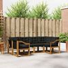 vidaXL Set de canapele de exterior cu pernă 6 pcs Natural și Negru