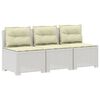 vidaXL Sofa de grădină cu 3 locuri, cu perne, aspect de rattan