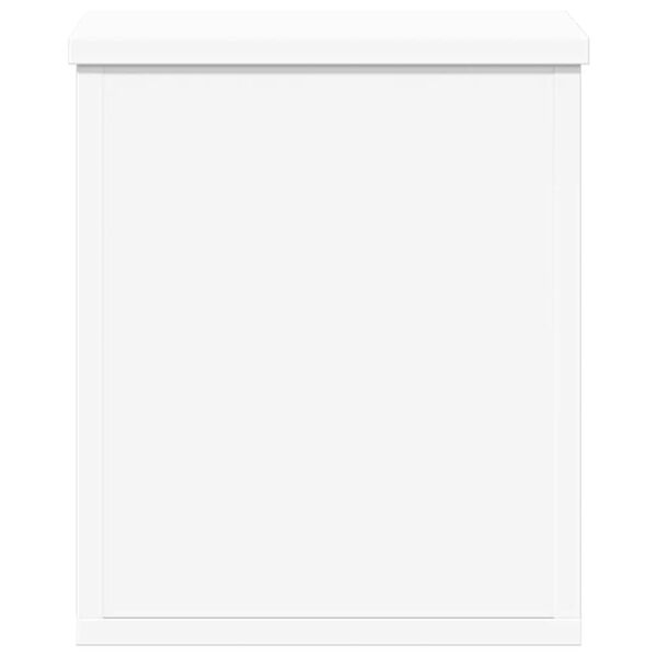 vidaXL Cutie de depozitare, alb, 30x35x35 cm, lemn prelucrat
