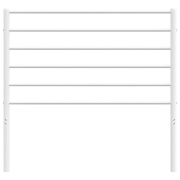 vidaXL Tăblie de pat metalică, alb, 100 cm