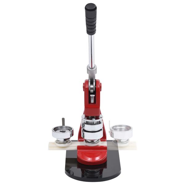 vidaXL Presă insigne cu 500 piese de insignă cu agrafă, 58 mm