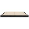 vidaXL Cadru de pat dublu, negru, 135x190 cm, lemn masiv de pin