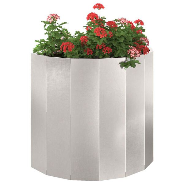 vidaXL Jardinieră Argintiu 60 x 30 x 50 cm Oţel inoxidabil