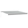 vidaXL Copertină retractabilă manual, antracit/alb, 400x300 cm