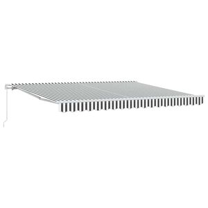 vidaXL Copertină retractabilă manual, antracit/alb, 400x300 cm