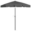 vidaXL Umbrelă de soare de plajă, antracit, 180x120 cm