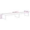 vidaXL Suport pentru monitor, gri sonoma, 110x23,5x9 cm lemn prelucrat