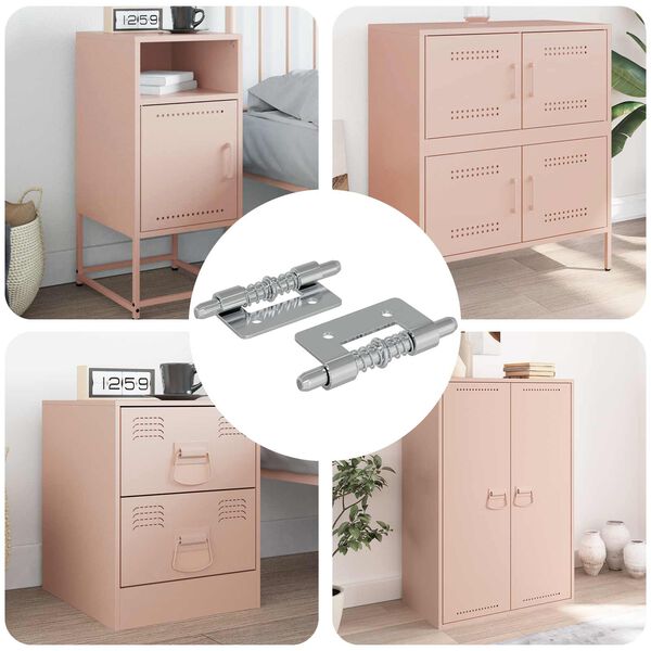 vidaXL Zăvor 2 pcs Argintiu 46 x 17 x 1,2 mm Oțel