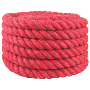 vidaXL Fr&acirc;nghie din Jute 60 mm Roșu 100% jute Tossa