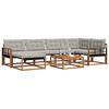 vidaXL Set de canapele de exterior 7 pcs Gri natural și deschis