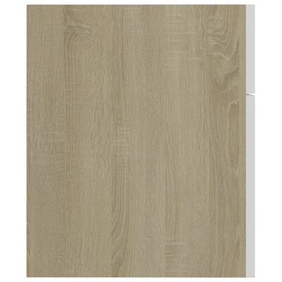 vidaXL Dulap de chiuvetă, alb și stejar sonoma, 60x38,5x46 cm, PAL