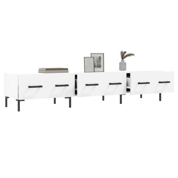 vidaXL Comodă TV, alb, 150x36x30 cm, lemn prelucrat