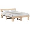 vidaXL Cadru de pat natural 140 x 200 cm Lemn de pin masiv