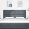vidaXL Tăblie cap cu headboard Gri &icirc;nchis 180 cm Catifea
