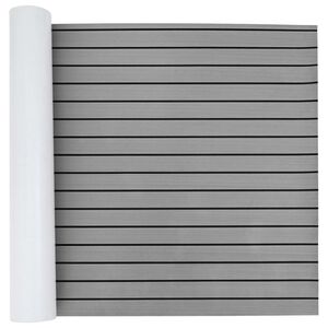vidaXL Covor pentru Bărci Dungi Gri deschis și negru 240 x 90 cm EVA