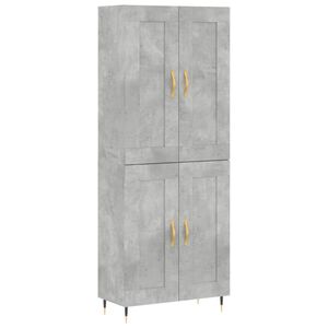 vidaXL Dulap &icirc;nalt, gri beton, 69,5x34x180, lemn compozit
