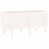 vidaXL Strat &icirc;nălțat de grădină, alb, 121x50x57 cm, lemn masiv de pin