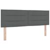 vidaXL Tăblie cap cu headboard Gri închis 160 cm Piele artificială