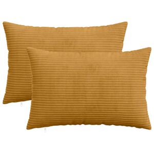 vidaXL Husă pentru pernă 2 pcs HEERLEN Galben 30 x 50 cm cord