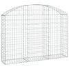 vidaXL Coș gabion arcuit, 150x30x100/120 cm, fier galvanizat