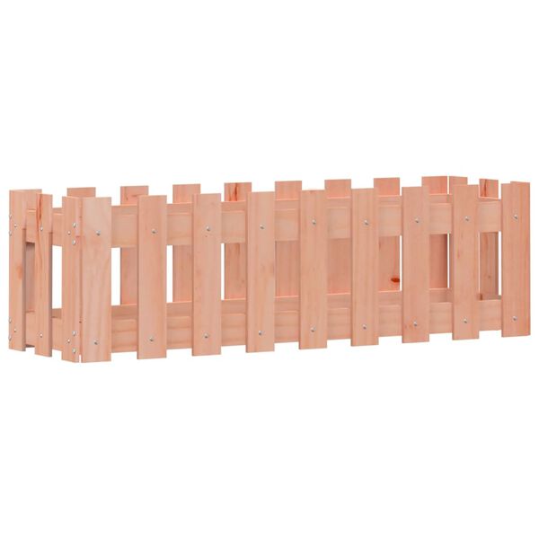 vidaXL Pat &icirc;nălțat grădină cu design gard 100x30x30 cm lemn douglas