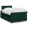 vidaXL Pat box spring cu saltea, verde &icirc;nchis, 120x190 cm, catifea